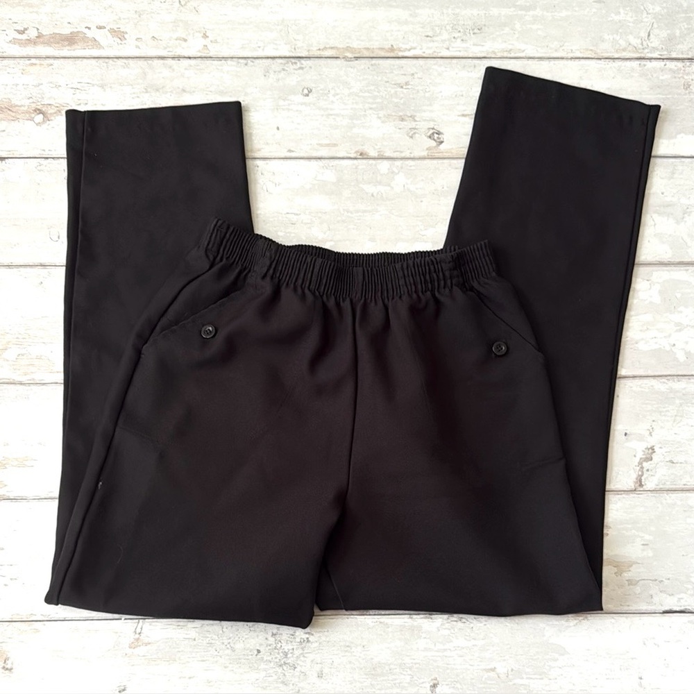 Women’s Size 10 Black Slacks Dress Pants Elastic Waist Comfort Connections